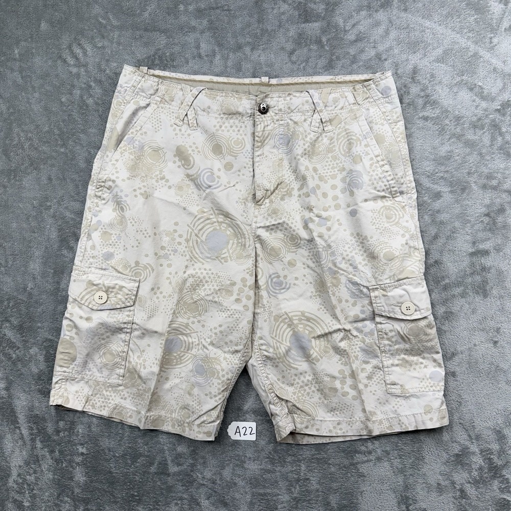 Jordan Cargo Shorts Beige Abstract Print Baggy Size 38R